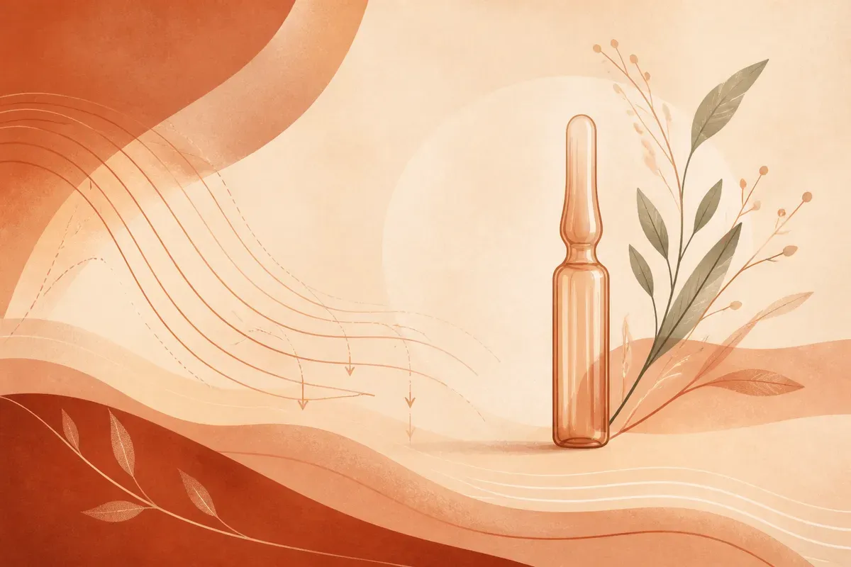 Ilustração do terço inferior do rosto com os pontos de aplicação de toxina botulínica no músculo depressor do ângulo da boca, abaixo dos cantos da boca, para suavizar a expressão de tristeza.
