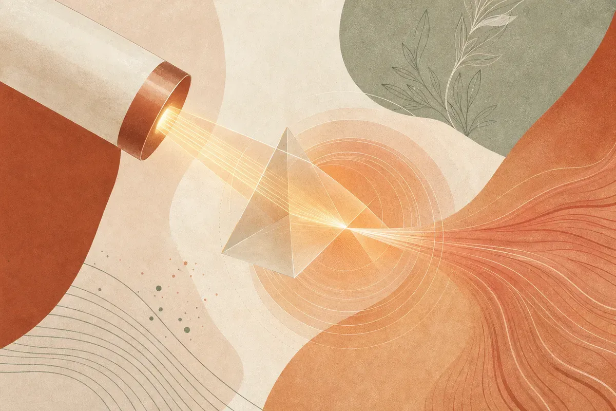 Ilustração de aplicação de laser sobre estrias vermelhas na pele do corpo, em ambiente de consultório dermatológico.