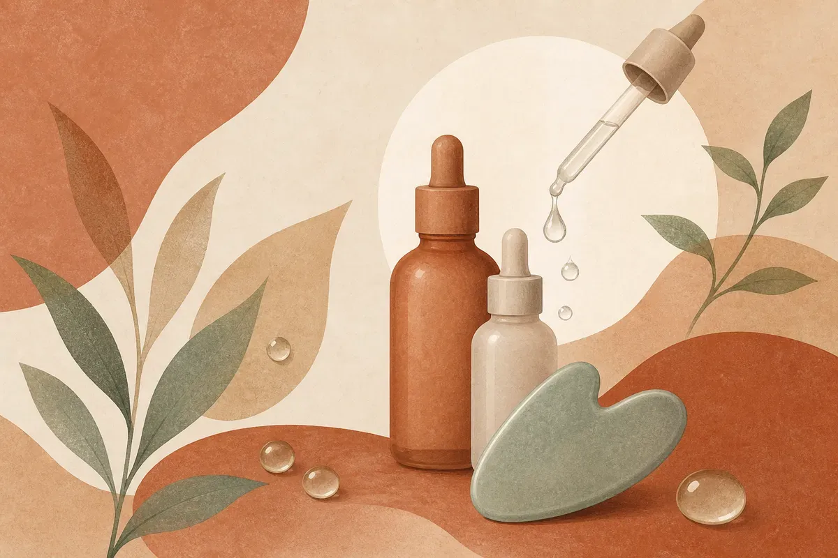 Ilustração de uma sessão de limpeza de pele profunda no rosto, com profissional realizando extração de cravos e a pele preparada com vapor.