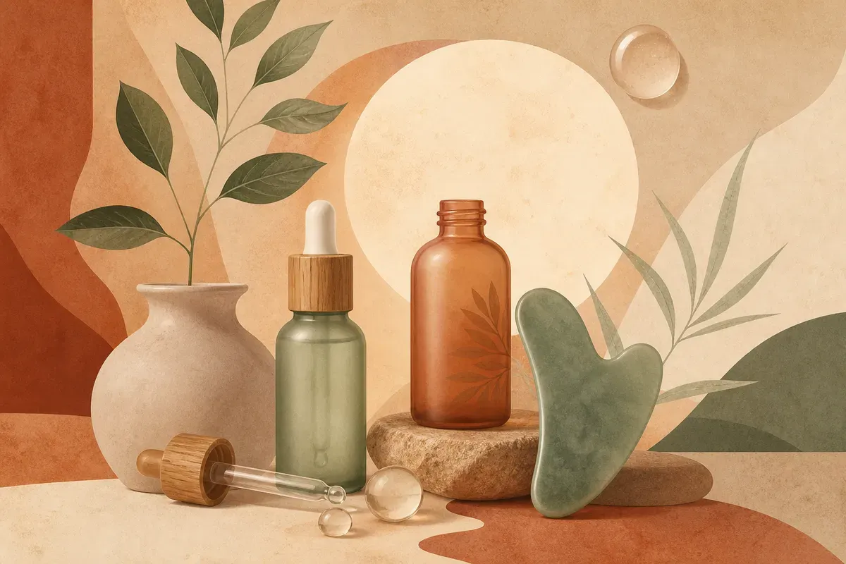 Ilustração de um rosto recebendo microagulhamento facial com uma caneta de microagulhas deslizando sobre a pele.
