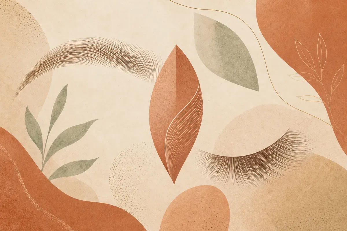 Ilustração de lábios com micropigmentação labial, cor uniforme e contorno definido com efeito de batom natural