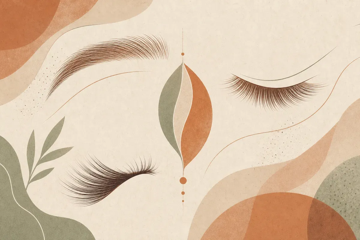 Ilustração de aplicação de nanoblading nas sobrancelhas com caneta de lâmina ultrafina, mostrando o desenho fio a fio