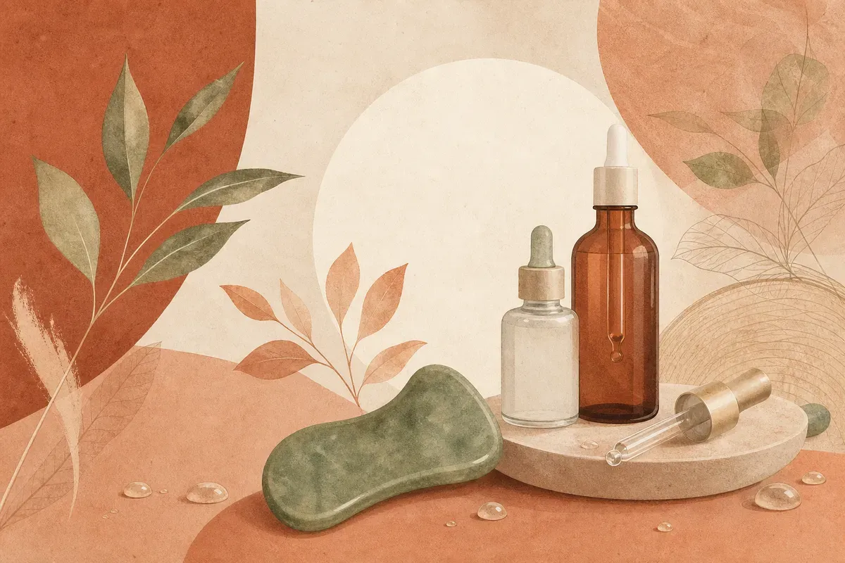 Ilustração de aplicação do peeling Jessner no rosto, com médico passando a solução em camadas com gaze sobre a pele higienizada.