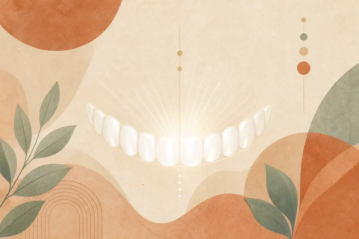 Ilustração de uma prótese dentária total com dentes artificiais e base que imita a gengiva, reabilitando uma arcada completa.