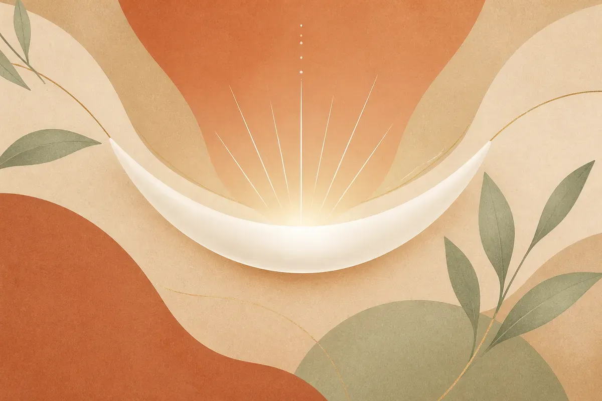 Ilustração comparando um sorriso com exposição gengival excessiva e o mesmo sorriso com menos gengiva aparente após reposicionamento do lábio superior.