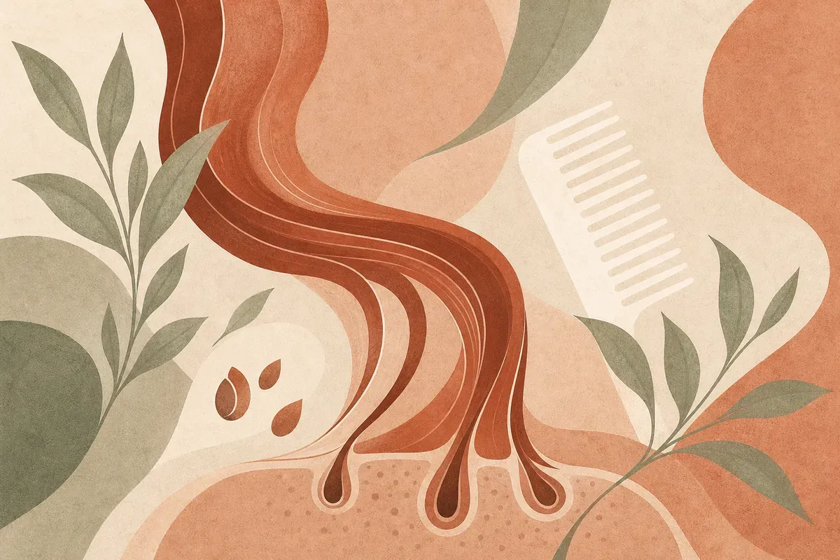 Ilustração de microinjeção de sérum nutritivo no couro cabeludo para tratamento capilar